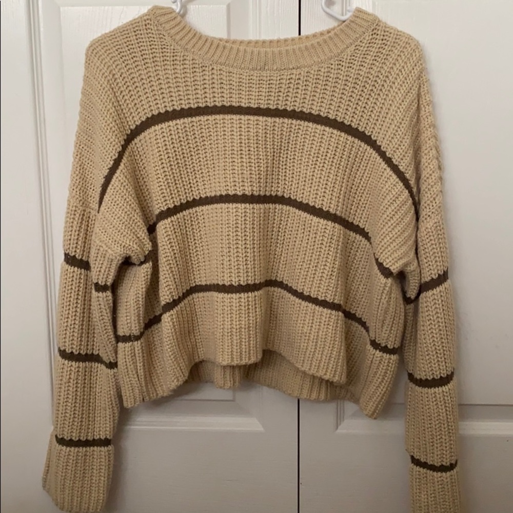 Cropped Striped Sweater